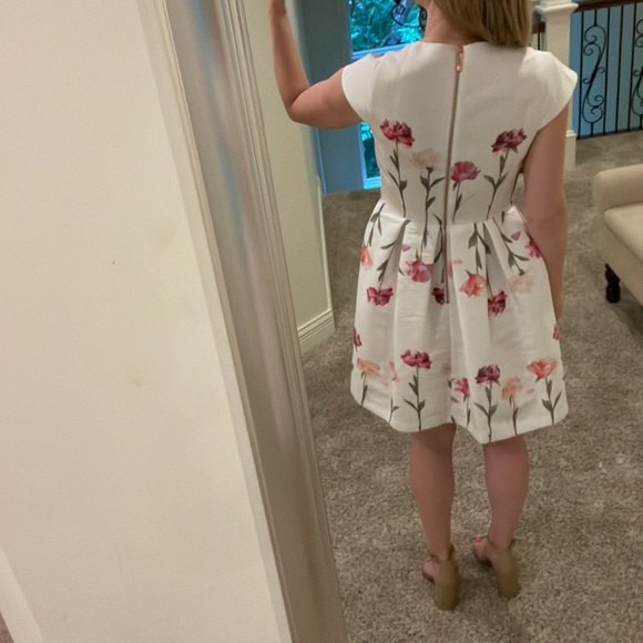 Ted Baker London Callila Sketchbook Full Skirted Floral Dress Ted Size-2 (US 6) - Picture 3 of 9